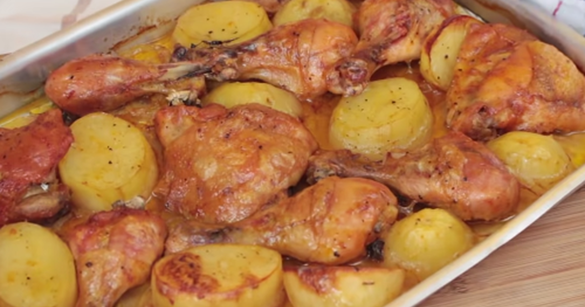 Frango Assado Com Batatas Receitas De MÃe