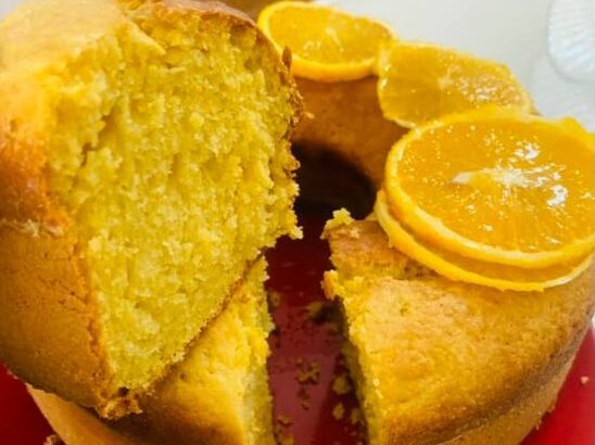 Bolo de Laranja com Suco de Saquinho